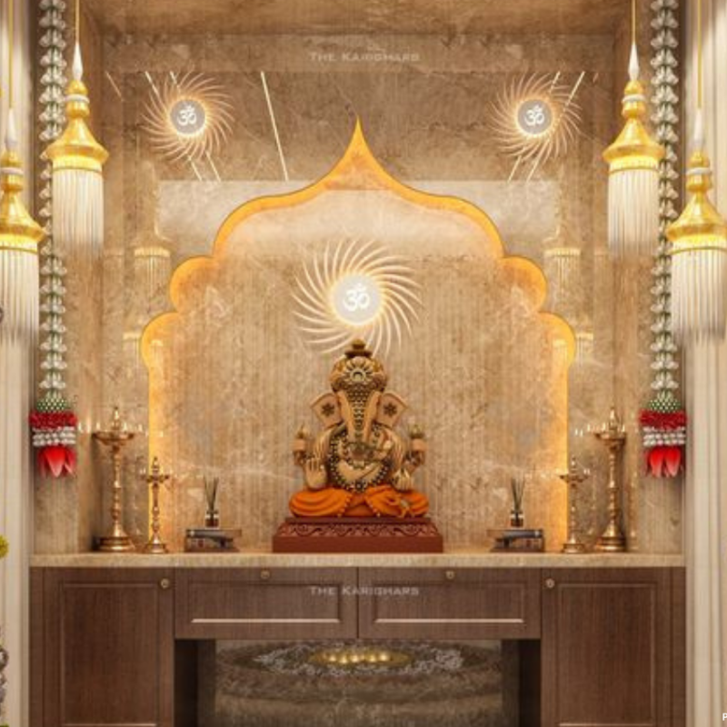 Traditional Home Marble Temple Unit